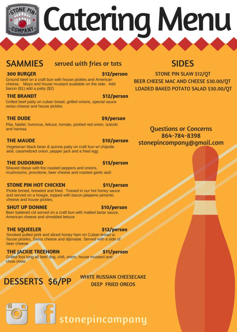 cateringpage2 Stone Pin Bowling Alley