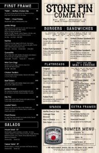 Stone Pin Food Menu
